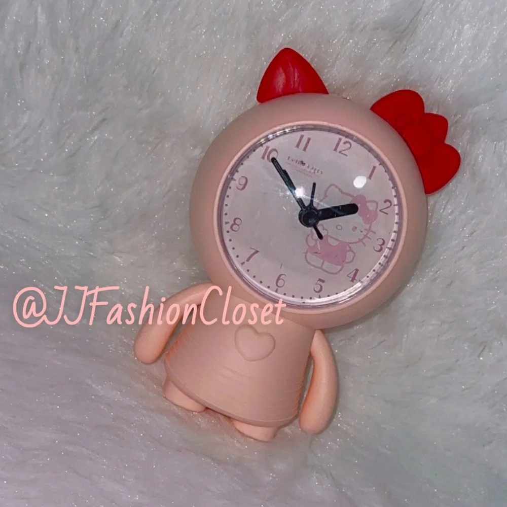 Cute Pink and Red Character Clock